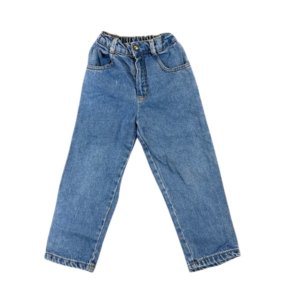 Vintage Guess Kids Blue Denim Jeans Size 5Y High Waist Elastic Back NB0125